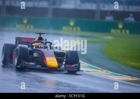 31 mars 2023, Melbourne, Victoria, Australie : Ayumu Iwasa du Japon au volant du DAMS (11) lors de la qualification F2 au Grand Prix de formule 1 d'Australie. (Crédit image : © George Hitchens/SOPA images via ZUMA Press Wire) Banque D'Images