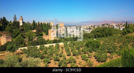 La très célèbre Allambra en Andalousie espagnole Banque D'Images