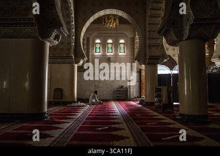 18 août 2020, Sénégal : la grande salle de prière de la Grande Mosquée de Touba. (Crédit image : © Sadak Souici/ZUMA Press Wire) Banque D'Images