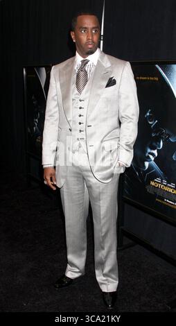 Diddy (P Diddy, Puff Daddy, Sean Combs) à la première de 'Notorious' à New York - 07 janvier 2009 Banque D'Images