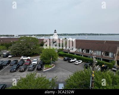 Montauk, NY, États-Unis. 05 août 2025. La police du comté de Suffolk a identifié la femme retrouvée morte sur un bateau amarré au Montauk Yacht Club mardi comme étant Martha Nolan O'Slattara, 33 ans et fondatrice d'eastxEast de Manhattan. Le Montauk Yacht Club a également un club et un DJ live au Montauk Yacht Club est situé au 32 Star Island Rd, Montauk, NY 11954 le 5 août 2025 à Montauk, New York. Credit : hoo Me.Com/Media Punch/Alamy Live News Banque D'Images