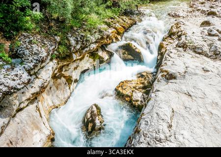 Great Soča gorge, parc national du Triglav, Slovénie Banque D'Images