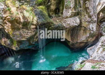 Great Soča gorge, parc national du Triglav, Slovénie Banque D'Images