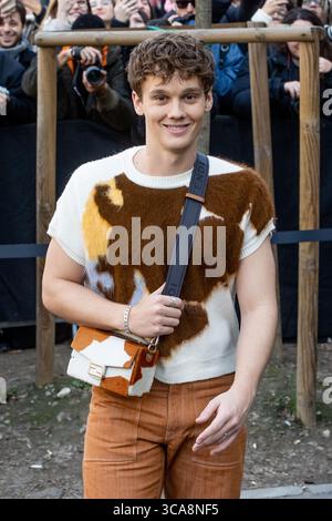 Hunter Doohan est vu au salon Fendi pendant la Fashion week de Milan Fashion week automne/hiver 2023/2024 à Milan Banque D'Images