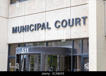 Kansas City, Missouri. Extérieur du bâtiment de la cour municipale dans le centre-ville de Kansas City Banque D'Images