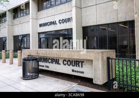 Kansas City, Missouri. Extérieur du bâtiment de la cour municipale dans le centre-ville de Kansas City Banque D'Images