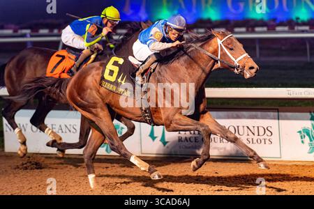 18 février 2023, Nouvelle-Orléans, LOUISIANE, États-Unis : 18 février, 2023 : Angel of Empire #6 monté par Luis Saez remporte le Risen Star Stakes (Grade 2) au Fair Grounds Race course and Slots à la Nouvelle-Orléans, Louisiane le 18 février 2023. Ben Breland/Eclipse Sportswire/CSM (crédit image : © Ben Breland/CSM via ZUMA Press Wire) Banque D'Images