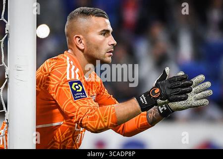 18 septembre 2022, Decines-Charpieu, France, France : Anthony LOPES DE Lyon lors du match de Ligue 1 entre le Paris Saint-Germain (PSG) et l'Olympique Lyonnais (OL) au stade Groupama le 18 septembre 2022 à Decines-Charpieu près de Lyon, France. (Crédit image : © Matthieu Mirville/ZUMA Press Wire) Banque D'Images