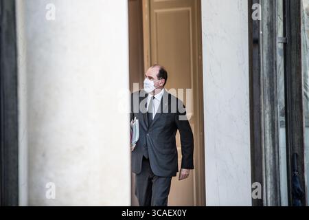 24 février 2021, Paris, Ile-de-France (région, France : le premier Ministre, Jean Castex en sortie du Conseil des Ministres du mercredi 24 février 2021. (Crédit image : © Sadak Souici/ZUMA Press Wire) Banque D'Images