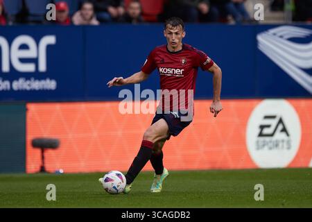 4 novembre 2023, PAMPELUNE, NAVARRE, ESPAGNE : Ante Budimir de CA Osasuna en action lors du match LaLiga EA Sports entre CA Osasuna et Girona FC à El Sadar le 4 novembre 2023, à Pampelune, Espagne. (Crédit image : © Ricardo Larreina/AFP7 via ZUMA Press Wire) Banque D'Images