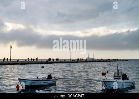 Baie de Trieste et Molo audace, Banque D'Images