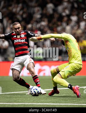 Belo Horizonte, Brésil. 07 août 2025. MG - BELO HORIZONTE - 08/06/2025 - BRAZIL CUP 2025, ATLETICO-MG x FLAMENGO - Cebolinha, joueur de Flamengo, lors du match contre Atlético-MG au stade Arena MRV pour le championnat de la Coupe du Brésil 2025. Photo : Mateus Dutra/AGIF crédit : AGIF/Alamy Live News Banque D'Images