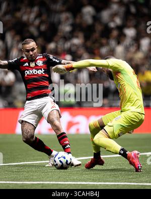 Belo Horizonte, Brésil. 07 août 2025. MG - BELO HORIZONTE - 08/06/2025 - BRAZIL CUP 2025, ATLETICO-MG x FLAMENGO - Cebolinha, joueur de Flamengo, lors du match contre Atlético-MG au stade Arena MRV pour le championnat de la Coupe du Brésil 2025. Photo : Mateus Dutra/AGIF (photo de Mateus Dutra/AGIF/SIPA USA) crédit : Sipa USA/Alamy Live News Banque D'Images