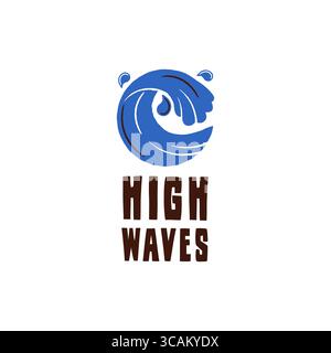 Logo High Waves Illustration de Vecteur