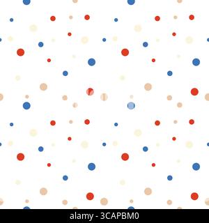 Illustration vectorielle de motif de points colorés mignons Illustration de Vecteur