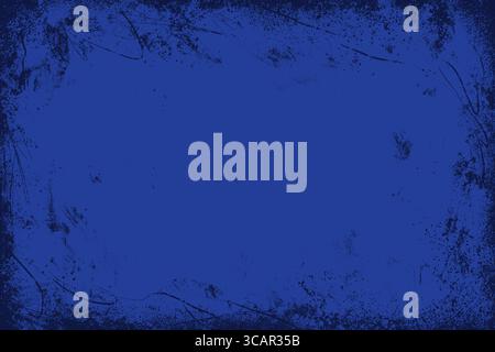 Fond abstrait Grunge foncé avec éclaboussures bleues et rayures. Surface de texture vieillie dans les couleurs bleues et noires. Décor artistique avant-gardiste parfait Illustration de Vecteur