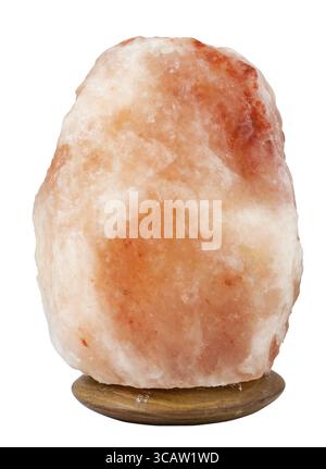 A partir d'une grande lampe cristal de sel rouge. Isolé avec patch Banque D'Images