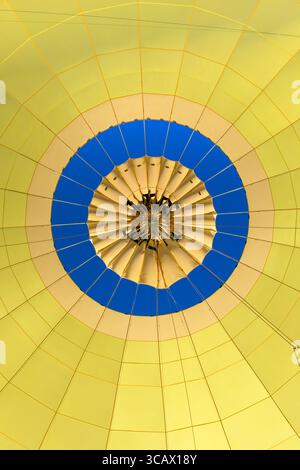 Montgolfière ; regarder dans la montgolfière ; Royaume-Uni Banque D'Images