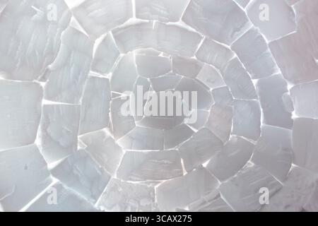Vue du plafond de l'igloo, Mohnbukta, Svalbard, Norvège Banque D'Images