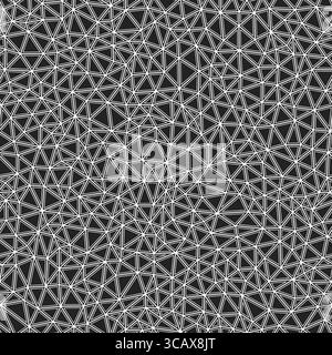 Motif de formes triangulaires. Taille minuscule des triangles. Formes solides dans les cadres. Style noir et blanc. Modèle reproductible. Tuiles vectorielles étonnantes. Illustration de Vecteur