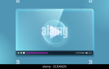 Page d'accueil du cadre, modèle de navigateur vidéo Internet de conception. Recherche de cadres Windows, page Web. Vecteur Illustration de Vecteur