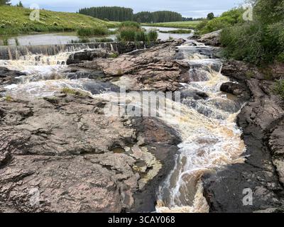 Rapides de Nautelankoski à Turku, Finlande. Banque D'Images