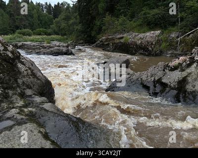 Rapides de Nautelankoski à Turku, Finlande. Banque D'Images