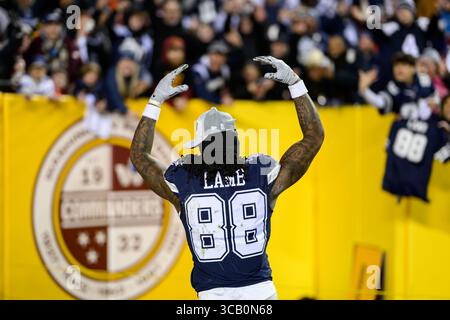 07 janvier 2024 : CeeDee Lamb (88), receveur des Dallas Cowboys, célèbre après le match de la NFL entre les Dallas Cowboys et les Washington Commanders à Landover, MD. Reggie Hildred/CSM (image crédit : © Reggie Hildred/CSM via ZUMA Press Wire) Banque D'Images