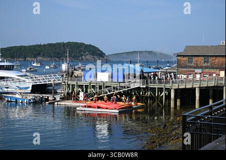 Kayak à Bar Harbor Maine Banque D'Images