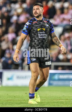 Leigh, Royaume-Uni. 07 août 2025. James Bentley de Leeds Rhinos lors de la ronde 21 de Betfred Super League match Leigh Leopards vs Leeds Rhinos au Leigh Sports Village, Leigh, Royaume-Uni, le 7 août 2025 (photo par Alfie Cosgrove/News images) à Leigh, Royaume-Uni le 8/7/2025. (Photo par Alfie Cosgrove/News images/SIPA USA) crédit : SIPA USA/Alamy Live News Banque D'Images