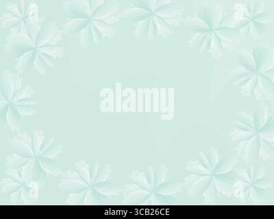 Aquarelle fond d'art mignon en vert avec des fleurs pour la papeterie et la publicité, cosmétiques, invitation de mariage, cartes de voeux ou pour faire des listes, logo Illustration de Vecteur