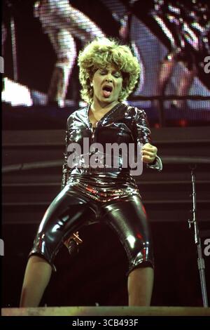Circa 1990, New York, NY, États-Unis : la légendaire chanteuse TINA TURNER lors d'un concert au Madison Square Garden à New York au début des années 90 (Crédit image : © Debra L. Rothenberg/ZUMA Press Wire) Banque D'Images