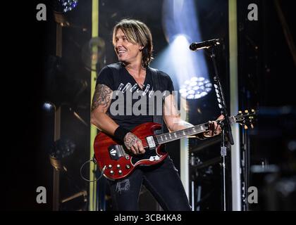 9 juin 2023, États-Unis : Keith Urban se produit lors de la deuxième journée du CMA Fest au Nissan Stadium le jeudi 9 juin 2023, à Nashville, Tennessee. (Photo par : Amiee Stubbs/imageSPACE) (crédit image : © Amiee Stubbs/imageSPACE via ZUMA Press Wire) Banque D'Images
