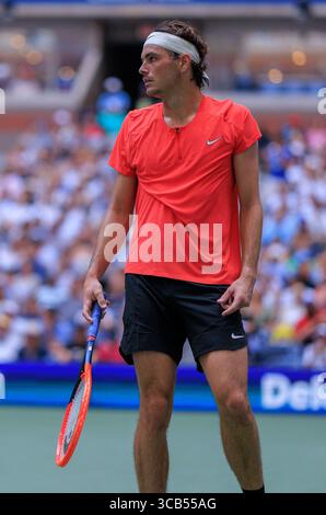 5 septembre 2023, Flushing Meadows, New York, États-Unis : Taylor Fritz pendant le 9e jour de l'US Open 2023 qui s'est tenu au Centre national de Tennis Billie Jean King de l'USTA le mardi 5 septembre 2023 dans le quartier Flushing du Queens borough de New York. . JAVIER ROJAS/PI (crédit image : © PI via ZUMA Press Wire) Banque D'Images