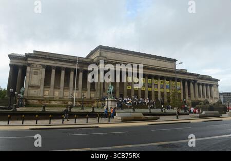 1er octobre 2023, LIVERPOOL, ANGLETERRE, GRANDE-BRETAGNE : 20231001 : St George's Hall se trouve sur St George's place en face de la gare de Lime Street à Liverpool, Angleterre. (Crédit image : © Chuck Myers/ZUMA Press Wire) Banque D'Images