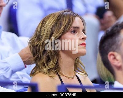 5 septembre 2023, Flushing Meadows, New York, États-Unis : Emma Watson assiste au jour 9 de l'US Open 2023 qui se tient à l'USTA Billie Jean King National Tennis Center le mardi 5 septembre 2023 dans le quartier Flushing du Queens borough de New York. JAVIER ROJAS/PI (crédit image : © PI via ZUMA Press Wire) Banque D'Images
