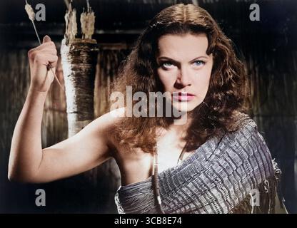 20 mai 2021, États-Unis : Angelika Hauff, sur le plateau du film ouest-allemand-brésilien, ''la Déesse de Rio Beni'', titre allemand ; ''Die Gottin vom Rio Beni'', titre américain : ''Strange World'', J. Arthur Rank film, 1950, États-Unis : United Artists, 1952 (crédit image : © JT Vintage/Glasshouse via ZUMA Press Wire) Banque D'Images