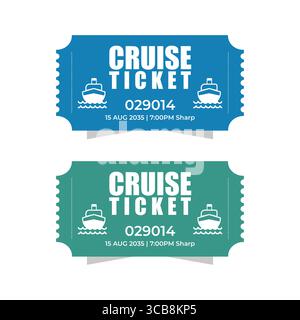 Illustration vectorielle du billet de croisière Illustration de Vecteur