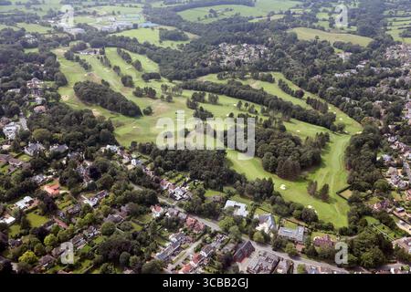 Vue aérienne du terrain de golf Prestbury, Cheshire Banque D'Images