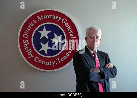 25 juillet 2023, Memphis, Tennessee, États-Unis : STEVEN J.Mulroy est le procureur de Memphis, dans le comté de Shelby, Tennessee le 25 juillet 2023. (Crédit image : © Karen Focht/ZUMA Press Wire) Banque D'Images