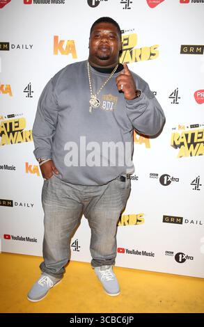 4 septembre 2018, Londres, Royaume-Uni : Big Narstie assiste à l'événement Grime and Hip Hop au Royaume-Uni, le KA & GRM Daily RATINGS AWARDS 2018 à Eventim Apollo à Londres. (Crédit image : © Fred Duval/SOPA images via ZUMA Press Wire) Banque D'Images