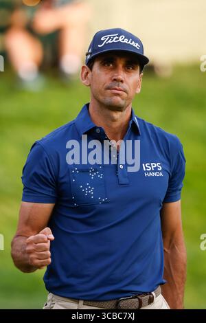 13 octobre 2023, Madrid, Madrid, Espagne : Rafa Cabrera d'Espagne gestes pendant l'Acciona Open de Espana, Round 2, tournoi de golf célébré au Club de Campo le 13 octobre 2023, à Madrid, Espagne. (Crédit image : © Oscar J. Barroso/AFP7 via ZUMA Press Wire) Banque D'Images