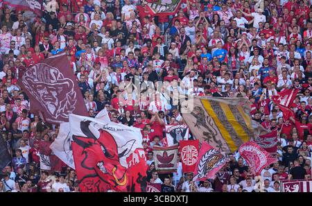16 septembre 2023 : . Fans de RB Leipzig lors d'un 1. Match Bundesliga, RB Leipzig vs FC Augsburg, au Red Bull Arena, Leipzig, Allemagne. Kim Price/CSM (crédit image : © Kim Price/CSM via ZUMA Press Wire) Banque D'Images