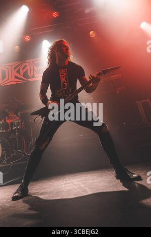 19 octobre 2023, Aarhus, Copenhague, Danemark : Aarhus, Danemark. 19 octobre 2023. Le groupe suédois de thrash metal Eradikated donne un concert au Voxhall à Aarhus. (Crédit image : © Rolf Meldgaard/Gonzales photo via ZUMA Press) Banque D'Images