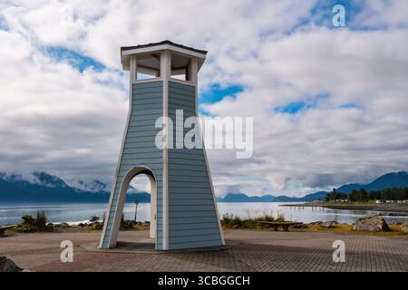 Mémorial des Mariners sur la rive de Resurrection Bay. Seward, péninsule de Kenai, Alaska, États-Unis Banque D'Images