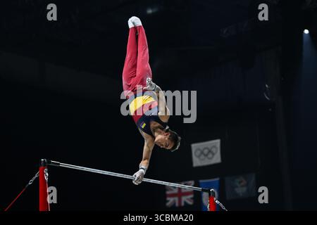 4 novembre 2022, Liverpool, Royaume-Uni : JOSSIMAR CALVO MORENO concourt à la haute barre lors des finales All Around qui se tiennent au M&S Bank Arena de Liverpool. (Crédit image : © Amy Sanderson/ZUMA Press Wire) Banque D'Images