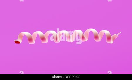 Illustration montrant la structure hélicoïdale alpha d'une molécule de tirzépatide. Banque D'Images