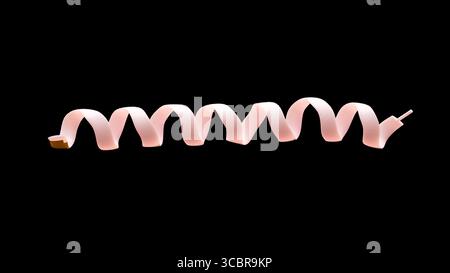 Illustration montrant la structure hélicoïdale alpha d'une molécule de tirzépatide. Banque D'Images