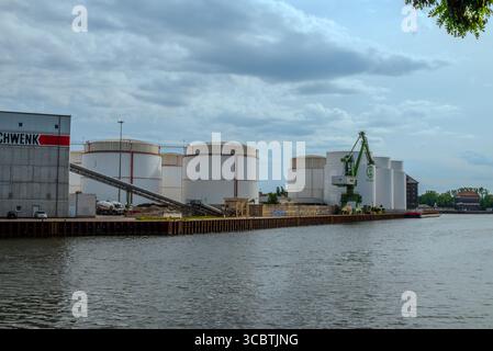 Industrie Hafen Saatwinkler Damm Berlin - Allemagne Banque D'Images