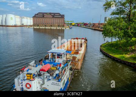 Industrie Hafen Saatwinkler Damm Berlin - Allemagne Banque D'Images